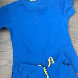 Royal Blue Scrub Set